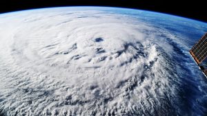 Eye of storm from space