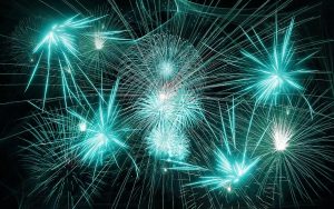 blue fireworks